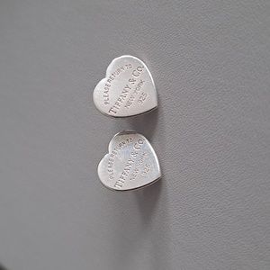 Authentic Tiffany & Co. Return to Tiffany Heart tag earrings, large
